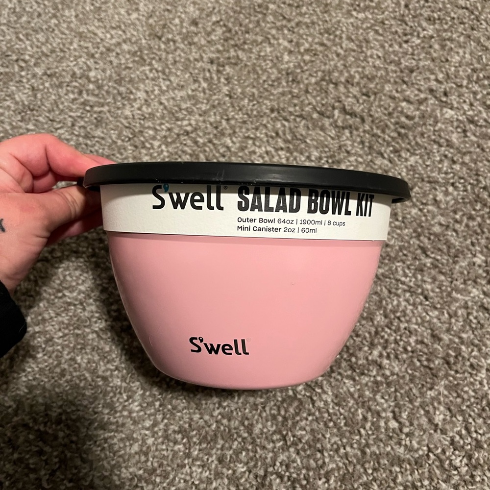 S'well Pink Salad Bowl Kit